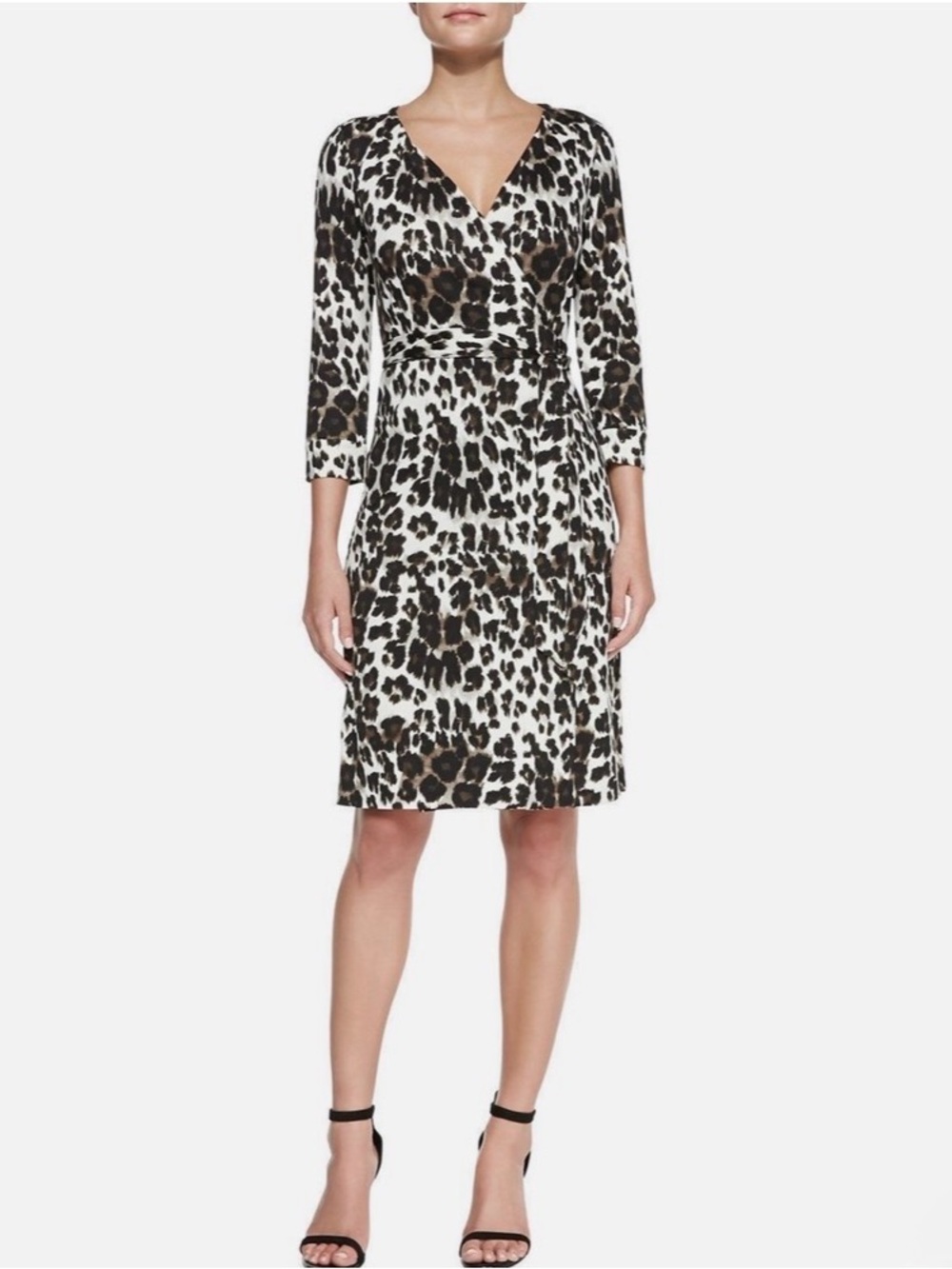 Iconic Diane Von Furstenberg Leopard-Print Wrap Dress - Size 6